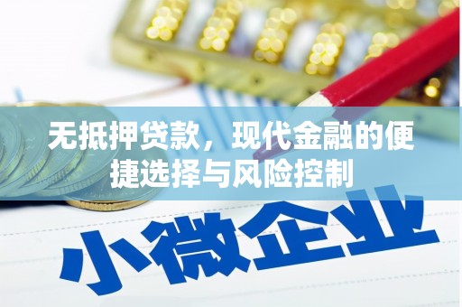 北斗无抵押贷款，现代金融的便捷选择与风险控制