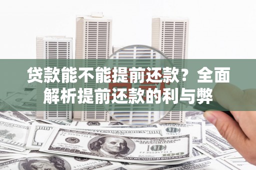 北斗贷款能不能提前还款？全面解析提前还款的利与弊