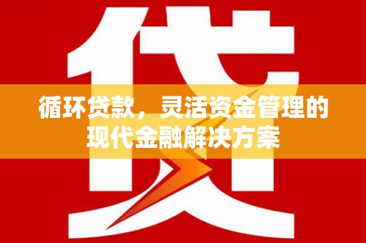 北斗循环贷款，灵活资金管理的现代金融解决方案