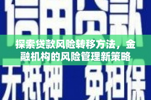 北斗探索贷款风险转移方法，金融机构的风险管理新策略