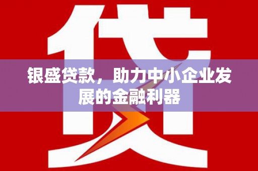 北斗银盛贷款，助力中小企业发展的金融利器