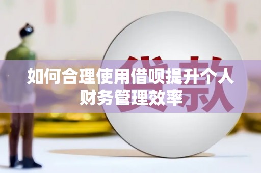 北斗如何合理使用借呗提升个人财务管理效率
