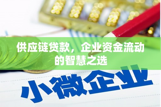 北斗供应链贷款，企业资金流动的智慧之选