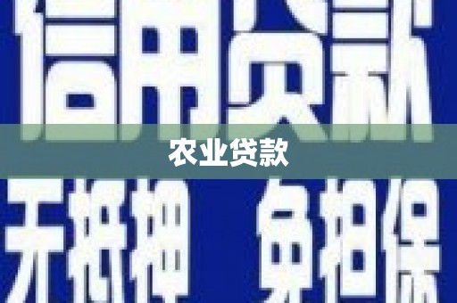 北斗农业贷款