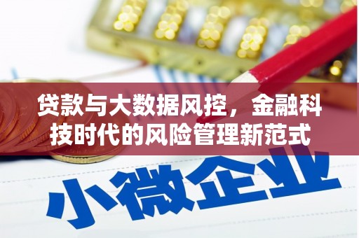 北斗贷款与大数据风控，金融科技时代的风险管理新范式
