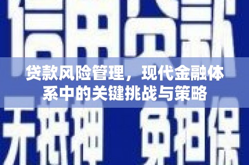 北斗贷款风险管理，现代金融体系中的关键挑战与策略