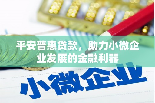 北斗平安普惠贷款，助力小微企业发展的金融利器