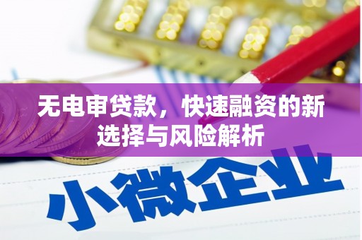 北斗无电审贷款，快速融资的新选择与风险解析