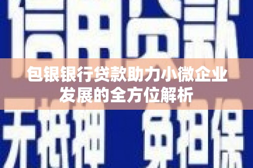 北斗包银银行贷款助力小微企业发展的全方位解析