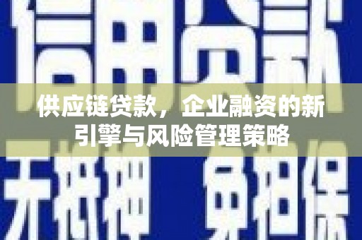 北斗供应链贷款，企业融资的新引擎与风险管理策略