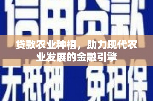 北斗贷款农业种植，助力现代农业发展的金融引擎
