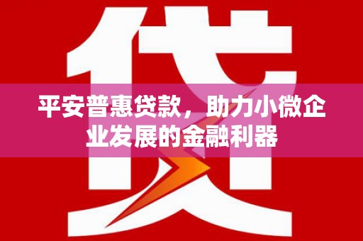 北斗平安普惠贷款，助力小微企业发展的金融利器