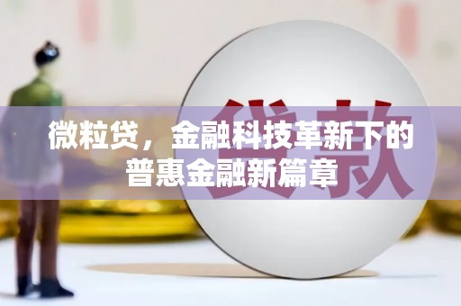 北斗微粒贷，金融科技革新下的普惠金融新篇章