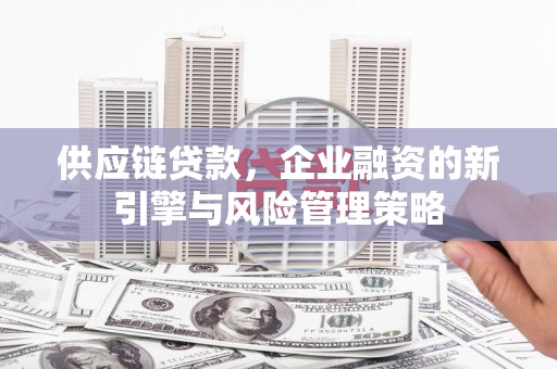 北斗供应链贷款，企业融资的新引擎与风险管理策略