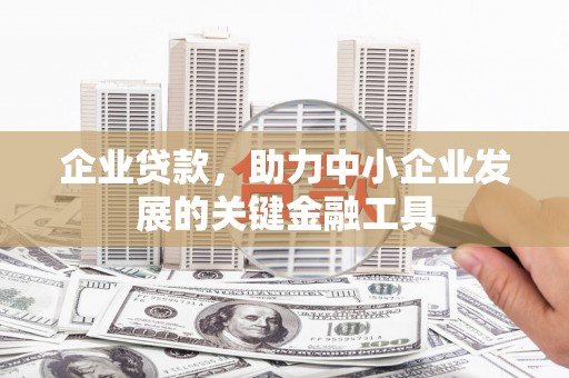 北斗企业贷款，助力中小企业发展的关键金融工具