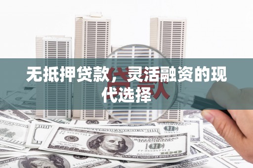 北斗无抵押贷款，灵活融资的现代选择