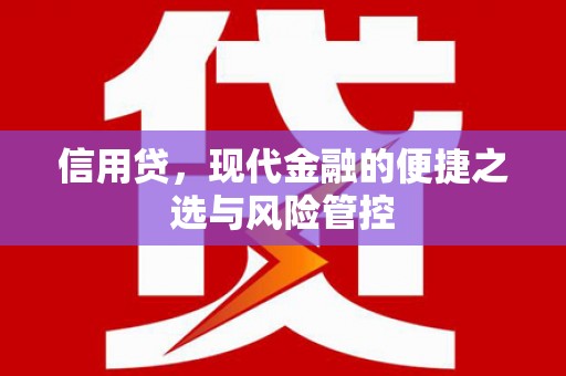 北斗信用贷，现代金融的便捷之选与风险管控