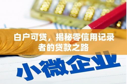 北斗白户可贷，揭秘零信用记录者的贷款之路