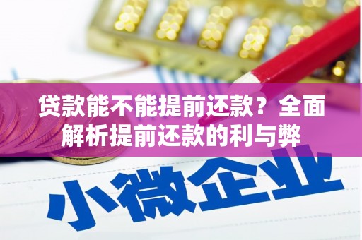 北斗贷款能不能提前还款？全面解析提前还款的利与弊