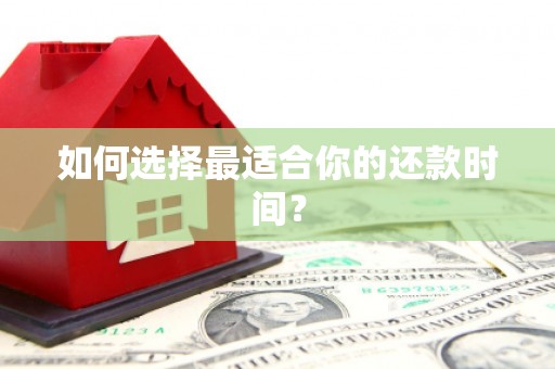 北斗如何选择最适合你的还款时间？