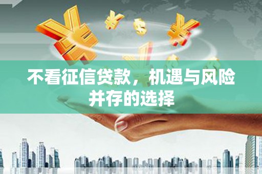 北斗不看征信贷款，机遇与风险并存的选择